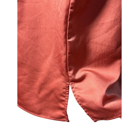 Liz Claiborne Womens S Brown Rust silk Satin Styles Sleeveless blouse shell - Picture 5 of 10